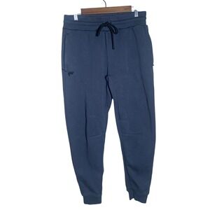 Fabletics Joggers Mens Medium Blue Excellent Fleece Tapered Sweatpants
